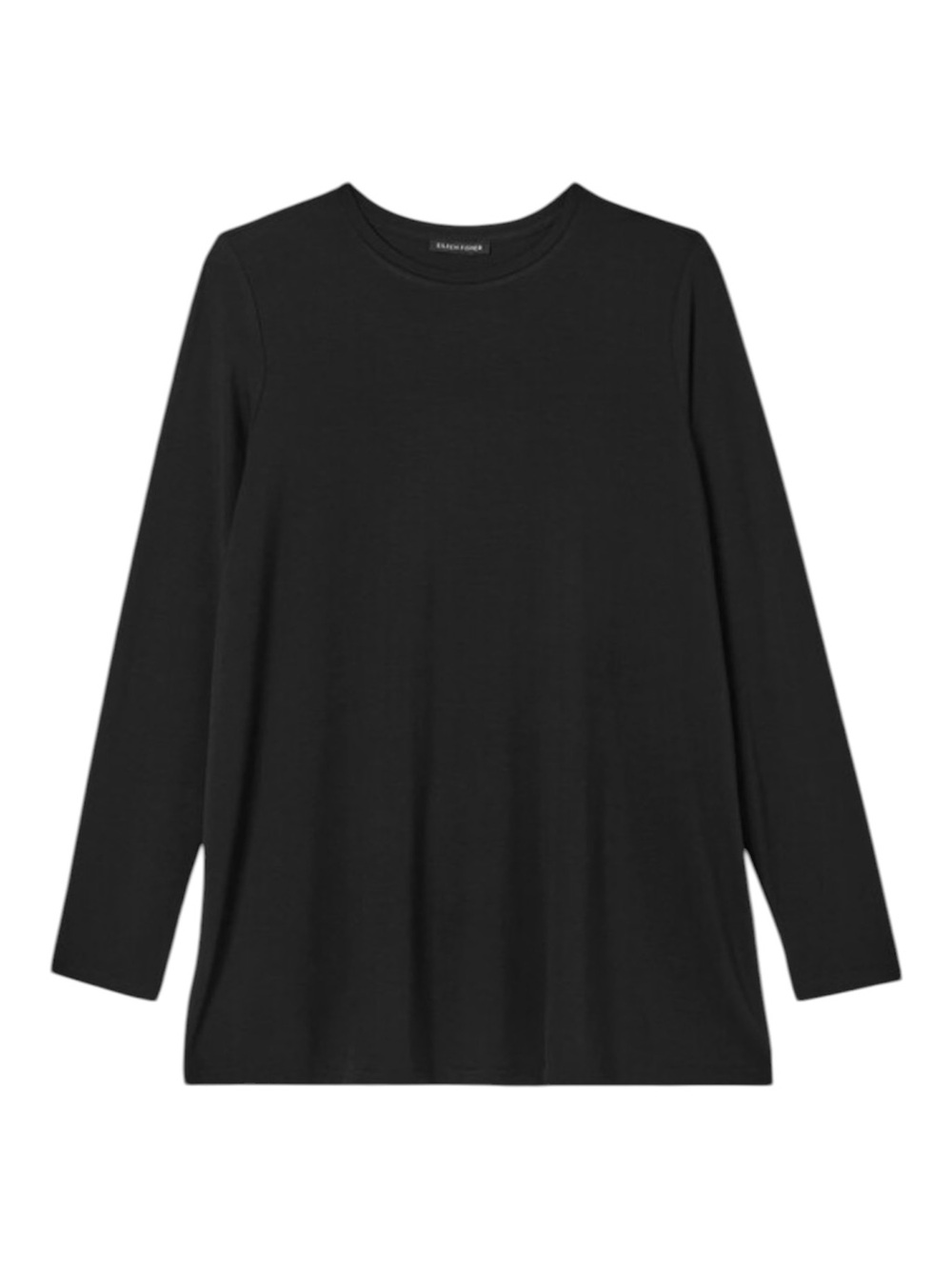 Eileen Fisher Black Crew Neck Long Sleeve Tunic Size XL